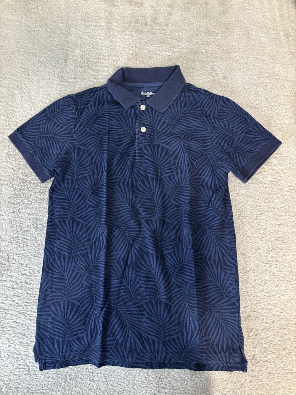 Goodfellow Blue Men Size Small Polo Short Sleeve Shirt